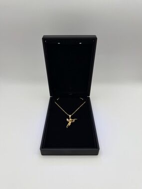 Angel with Rifle Pendant Necklace